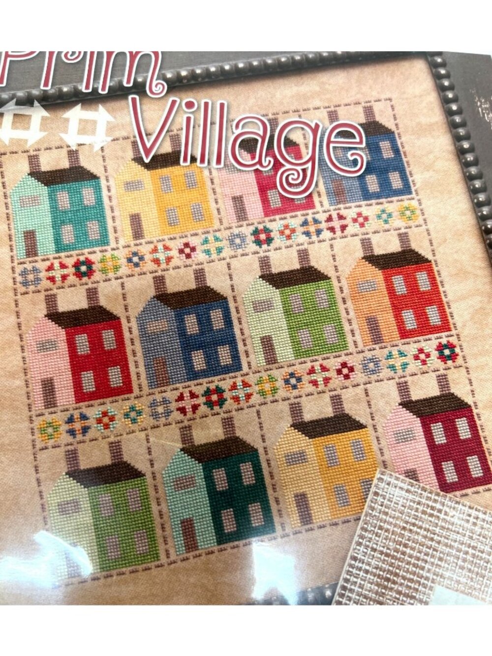 Prim Village Cross Stitch Chart Pattern By Lori Holt With Small & Large Designs